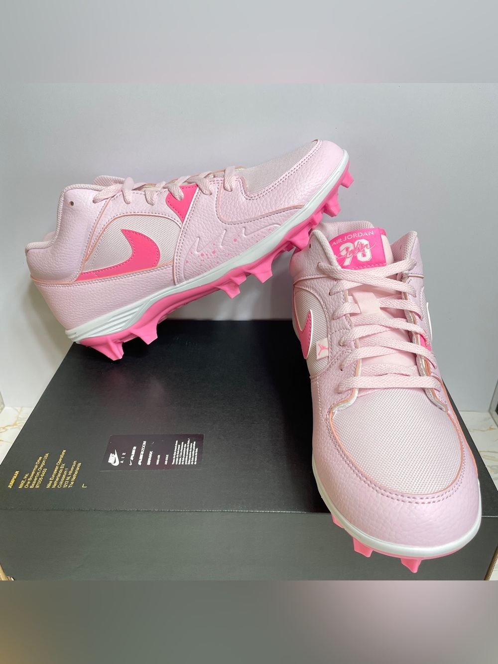 Nike Air Jordan Stadium 90 Low TD Football Cleats Sizes 11 & 15 Pink HQ0210-600